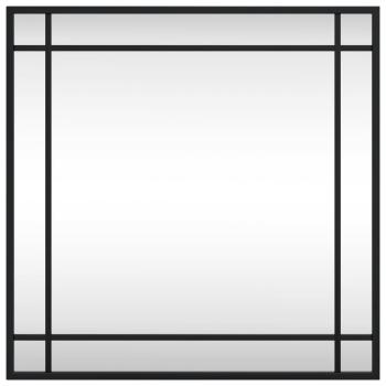 Wandspiegel Schwarz 50x50 cm Quadratisch Eisen