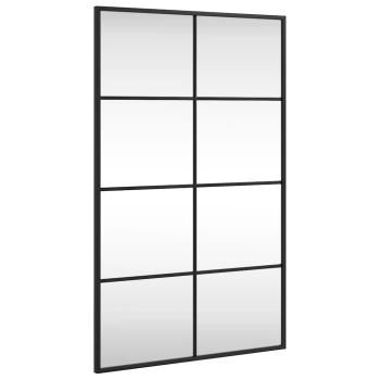 Wandspiegel Schwarz 50x80 cm Rechteckig Eisen