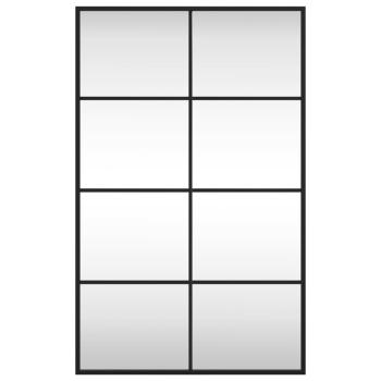 Wandspiegel Schwarz 50x80 cm Rechteckig Eisen