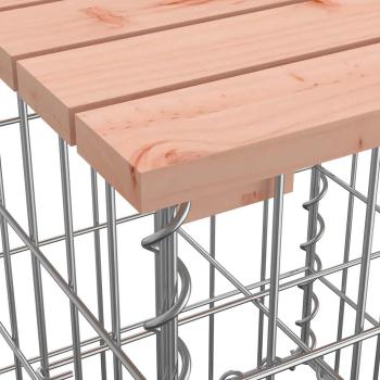 Gartenbank aus Gabionen 183x41x60,5 cm Massivholz Douglasie