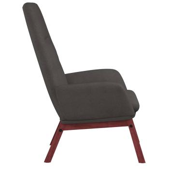 Relaxsessel mit Hocker Dunkelgrau Stoff