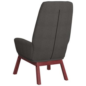 Relaxsessel mit Hocker Dunkelgrau Stoff
