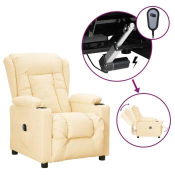ARDEBO.de - Relaxsessel Elektrisch Creme Kunstleder