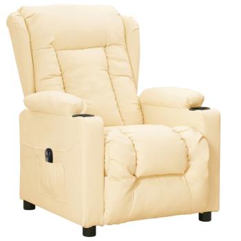 Relaxsessel Elektrisch Creme Kunstleder