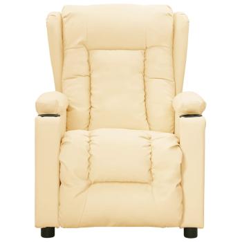 Relaxsessel Elektrisch Creme Kunstleder