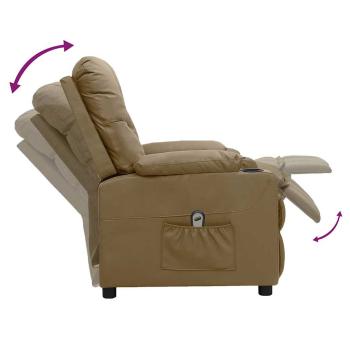 Relaxsessel Elektrisch Cappuccino-Braun Kunstleder