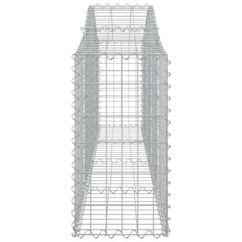 Gabionen mit Hochbogen 6 Stk. 200x30x60/80 cm Verzinktes Eisen