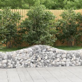 ARDEBO.de - Gabionen mit Hochbogen 4 Stk. 200x50x40/60 cm Verzinktes Eisen
