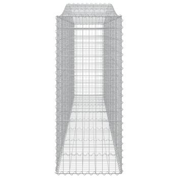 Gabionen mit Hochbogen 20 Stk 400x50x120/140cm Verzinktes Eisen