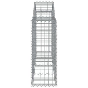 Gabionen mit Hochbogen 20 Stk. 200x30x80/100cm Verzinktes Eisen