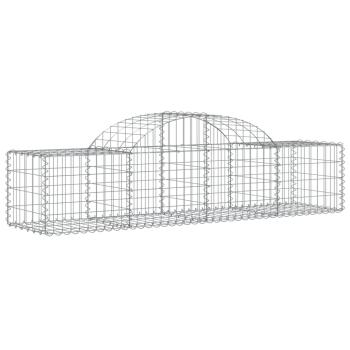 Gabionen mit Hochbogen 8 Stk. 200x50x40/60 cm Verzinktes Eisen
