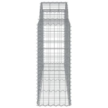 Gabionen mit Hochbogen 14 Stk 200x50x100/120cm Verzinktes Eisen