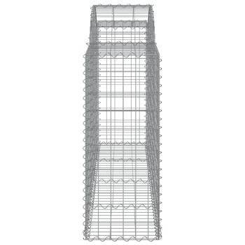 Gabionen mit Hochbogen 50 Stk 200x50x100/120cm Verzinktes Eisen
