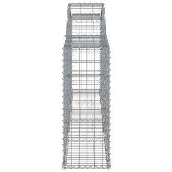 Gabionen mit Hochbogen 5 Stk. 300x30x80/100 cm Verzinktes Eisen