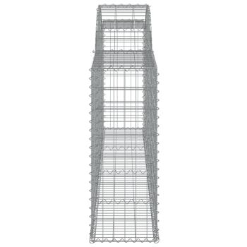 Gabionen mit Hochbogen 9 Stk. 300x30x80/100 cm Verzinktes Eisen
