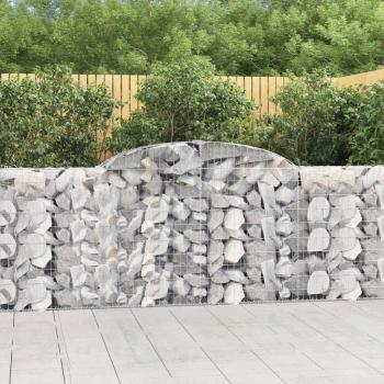 ARDEBO.de - Gabionen mit Hochbogen 12 Stk 300x30x100/120cm Verzinktes Eisen