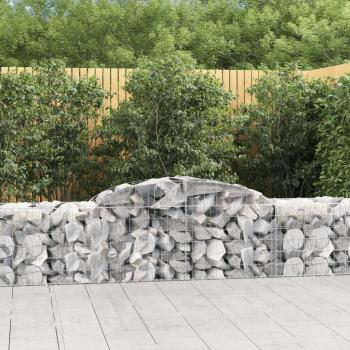 ARDEBO.de - Gabionen mit Hochbogen 12 Stk. 300x50x60/80 cm Verzinktes Eisen