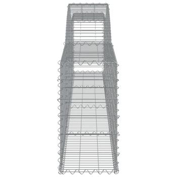 Gabionen mit Hochbogen 5 Stk. 400x30x60/80 cm Verzinktes Eisen