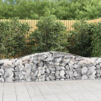 ARDEBO.de - Gabionen mit Hochbogen 5 Stk. 400x50x60/80cm Verzinktes Eisen