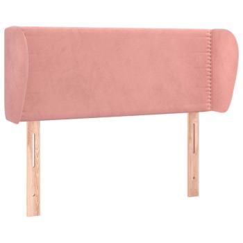 Kopfteil mit Ohren Rosa 103x23x78/88 cm Samt