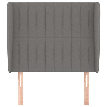 Kopfteil mit Ohren Dunkelgrau 83x23x118/128 cm Stoff