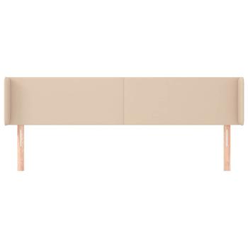 Kopfteil mit Ohren Cappuccino-Braun 183x16x78/88 cm Kunstleder