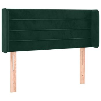 Kopfteil mit Ohren Dunkelgrün 83x16x78/88 cm Samt