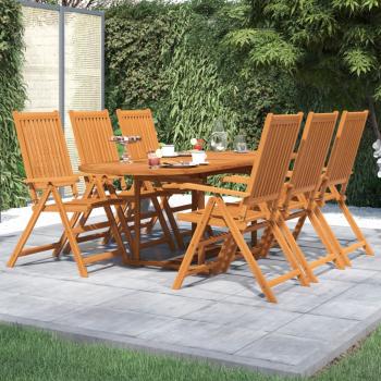 ARDEBO.de - 7-tlg. Garten-Essgruppe Massivholz Akazie 160-240 cm
