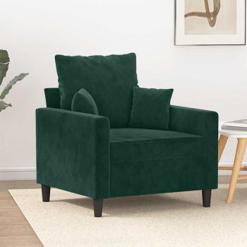 ARDEBO.de - Sessel Dunkelgr?n 60 cm Samt