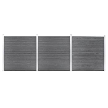 ARDEBO.de - Gartenzaun WPC 526x186 cm Grau