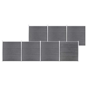 ARDEBO.de - Gartenzaun WPC 1218x186 cm Grau