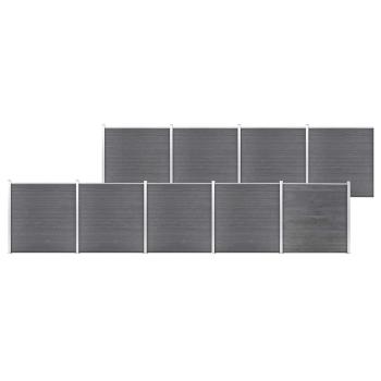 ARDEBO.de - Gartenzaun WPC 1564x186 cm Grau