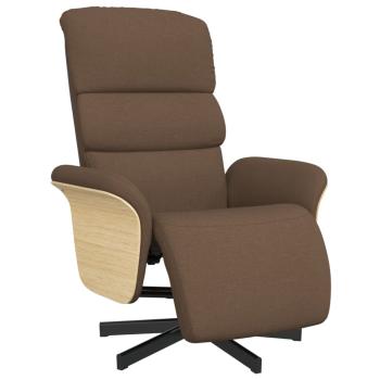 Relaxsessel mit Fußteil Braun Stoff