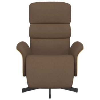 Relaxsessel mit Fußteil Braun Stoff