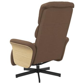 Relaxsessel mit Fußteil Braun Stoff