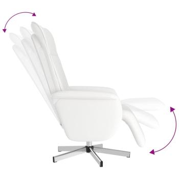 Relaxsessel mit Fu?teil Wei? Kunstleder