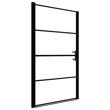 Duschtür Mattes Hartglas 91x195 cm Schwarz