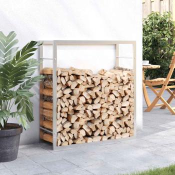 Brennholzregal 80x28x86 cm Edelstahl