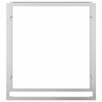 Brennholzregal 80x28x86 cm Edelstahl
