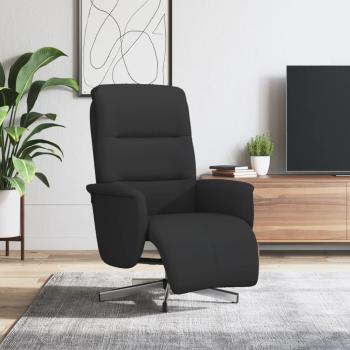 ARDEBO.de - Relaxsessel mit Fußteil Schwarz Stoff