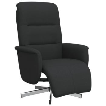 Relaxsessel mit Fußteil Schwarz Stoff
