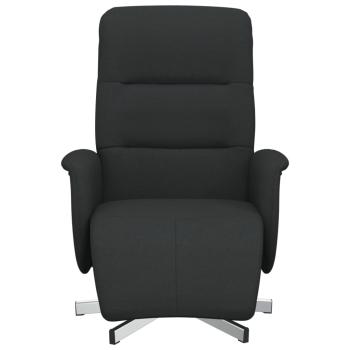 Relaxsessel mit Fußteil Schwarz Stoff
