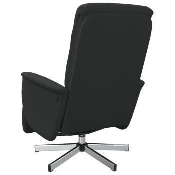 Relaxsessel mit Fußteil Schwarz Stoff