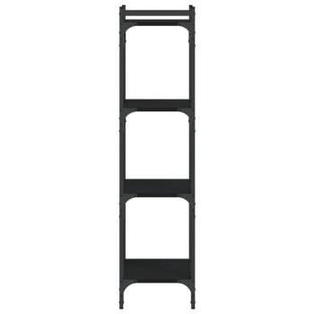 Bücherregal 4 Böden Schwarz 40x30x120 cm Holzwerkstoff