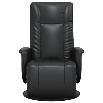 Relaxsessel mit Fu?teil Schwarz Kunstleder