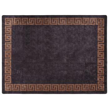 Teppich Waschbar Schwarz und Golden 400x300 cm