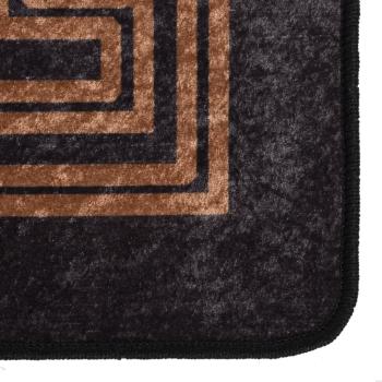 Teppich Waschbar Schwarz und Golden 400x300 cm
