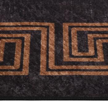 Teppich Waschbar Schwarz und Golden 400x300 cm