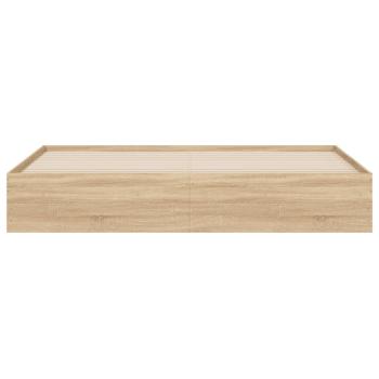 Bettgestell mit Schubladen Sonoma-Eiche 200x200cm Holzwerkstoff