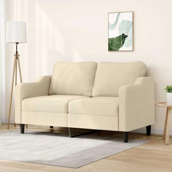 ARDEBO.de - 2-Sitzer-Sofa Creme 140 cm Stoff